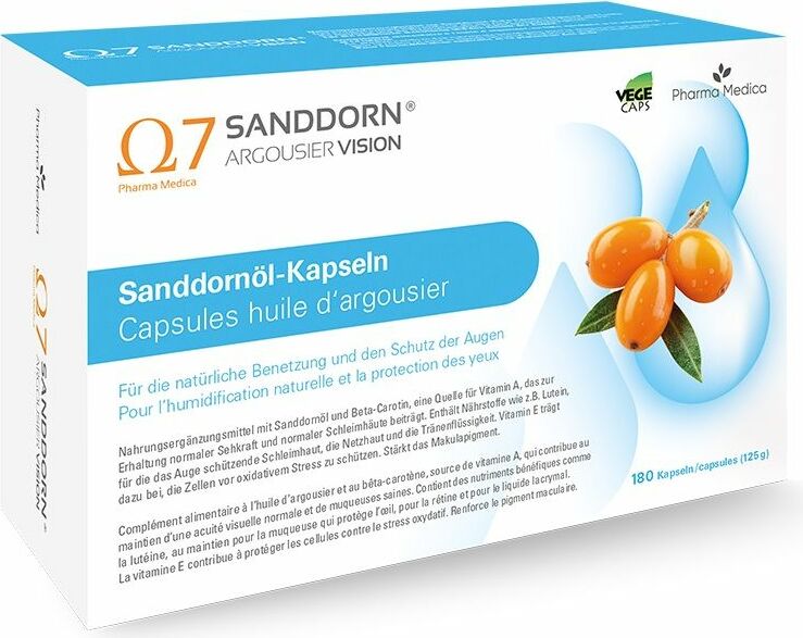 Sanddorn Argousier Vision Capsule di olio di olivello spinoso 180 Capsule  in der Adler Apotheke