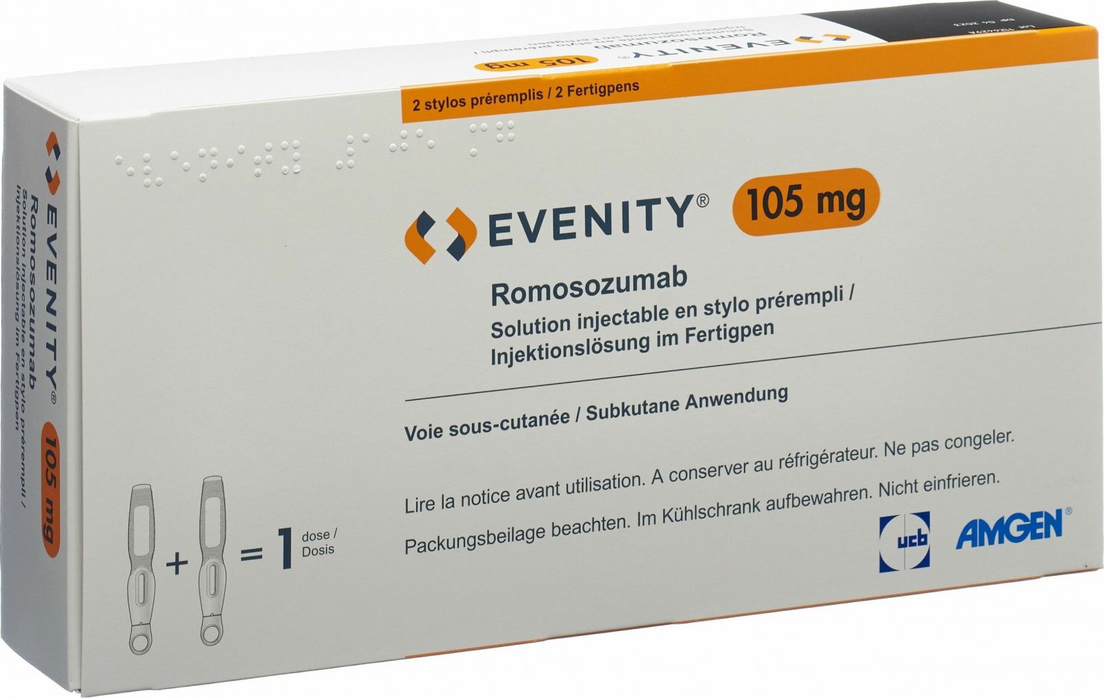 Evenity Injektionslösung 105mg/1.17ml Fertpen 2 Stück in der Adler Apotheke