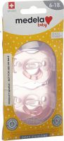 Produktbild von Medela Baby Nuggi Soft Silicone 6-18 Girl 2 Stück