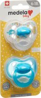 Produktbild von Medela Baby Nuggi Original 6-18 Boy 2 Stück