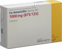 Produktbild von Co-amoxicillin Spirig HC Filmtabletten 1000mg 20 Stück