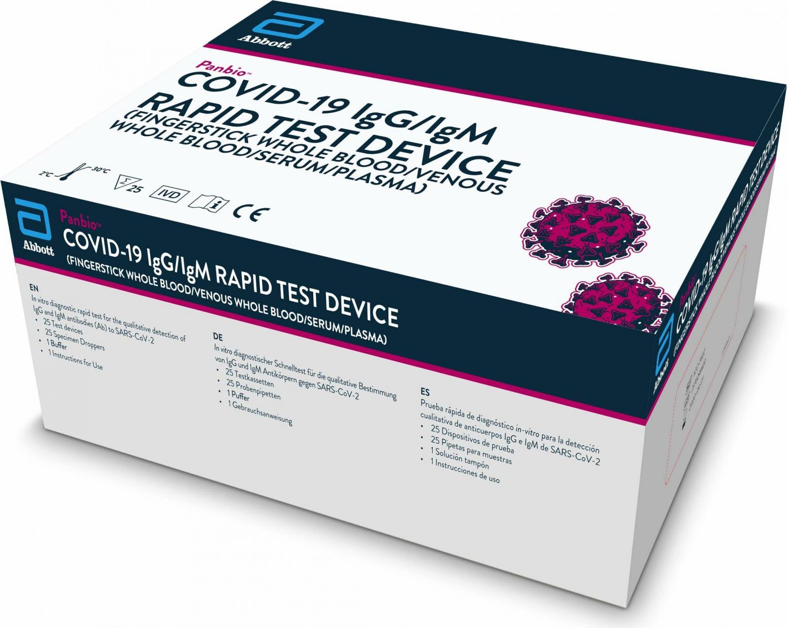 Panbio Covid19 Igg/igm Rapid Test Device 25 Stück in der Adler Apotheke