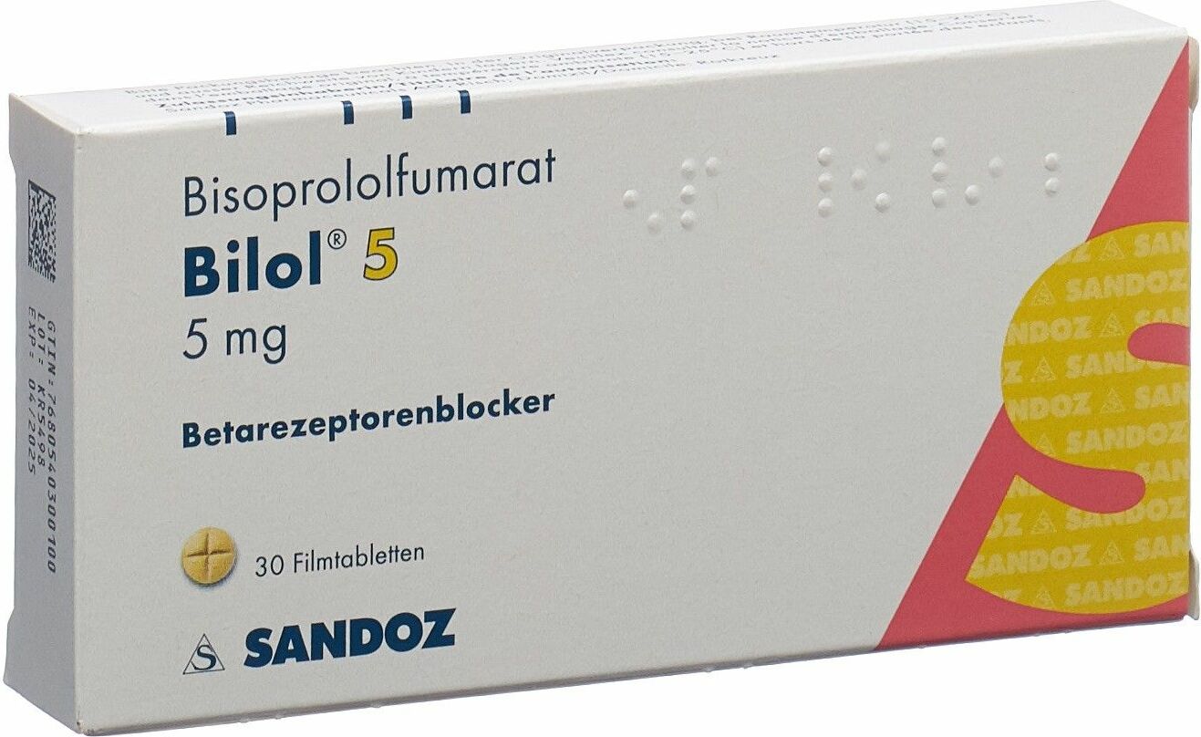 Bilol Filmtabletten 5mg 30 Stück in der Adler Apotheke