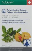 Image du produit Dr. Dünner Phytoworld Ashwagandha Basilic Biotine Capsules 40 pièces
