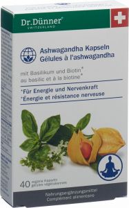 Product picture of Dr. Dünner Phytoworld Ashwagandha Basil Biotin Capsules 40 Pieces