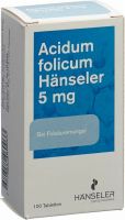 Produktbild von Acidum Folicum Haenseler Tabletten 5mg 100 Stück