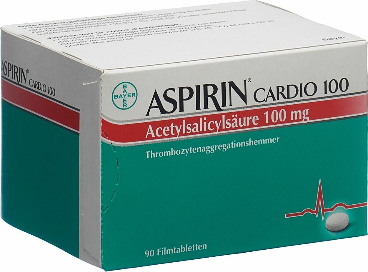 Aspirin Cardio 100mg 90 Tabletten in der Adler Apotheke