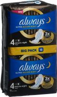 Produktbild von Always Ultra Binde Secure Night Grösse 4 Bigpack 16 Stück