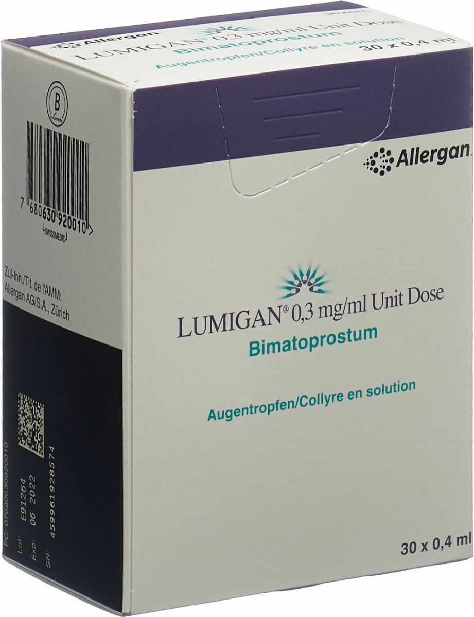 Lumigan Unit Dose Augentropfen 0.3mg/ml 30x 0.4ml in der Adler Apotheke