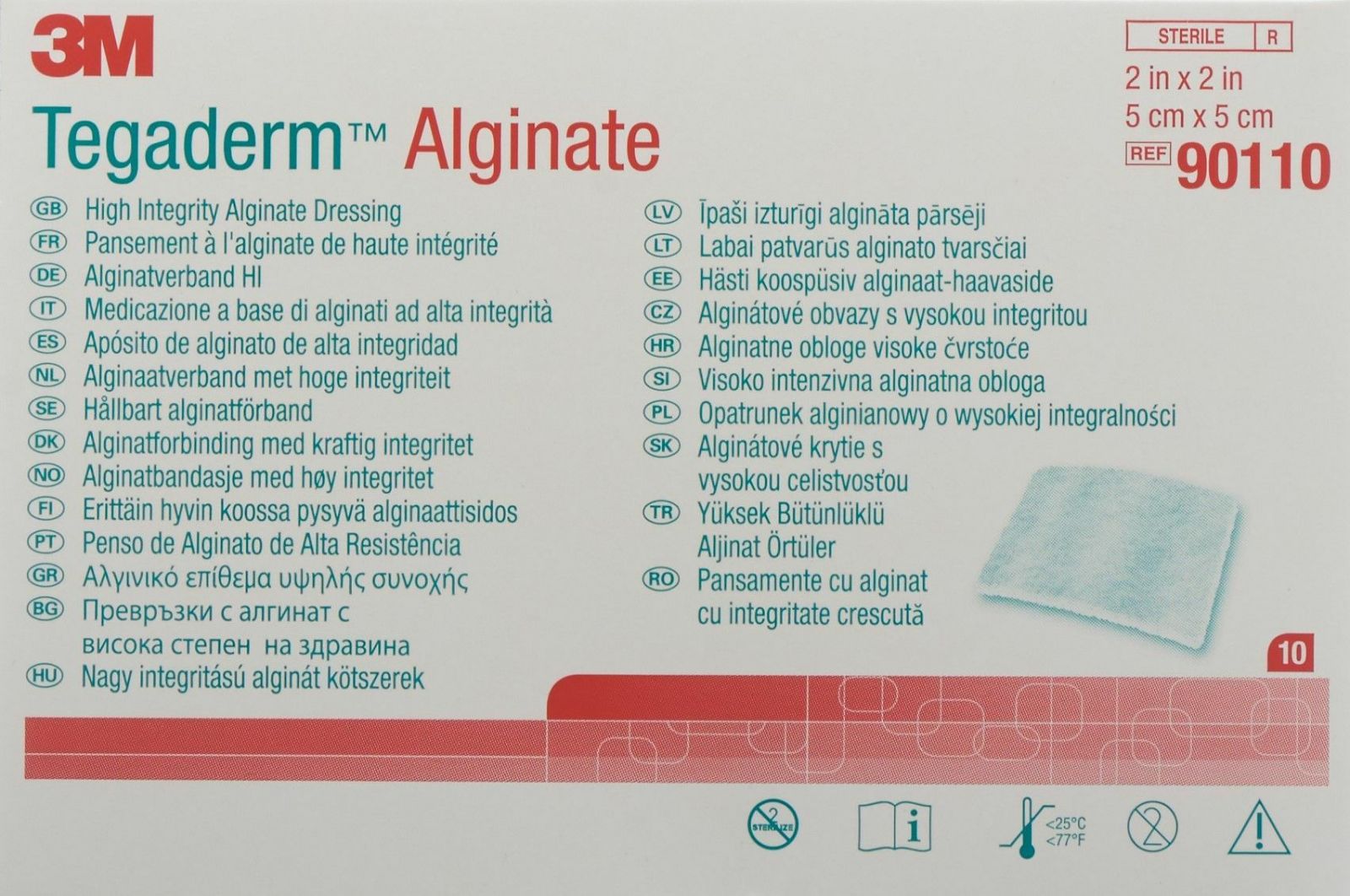 3M Tegaderm Alginat Kompresse 5x5cm (neu) 10 Stück in der Adler Apotheke