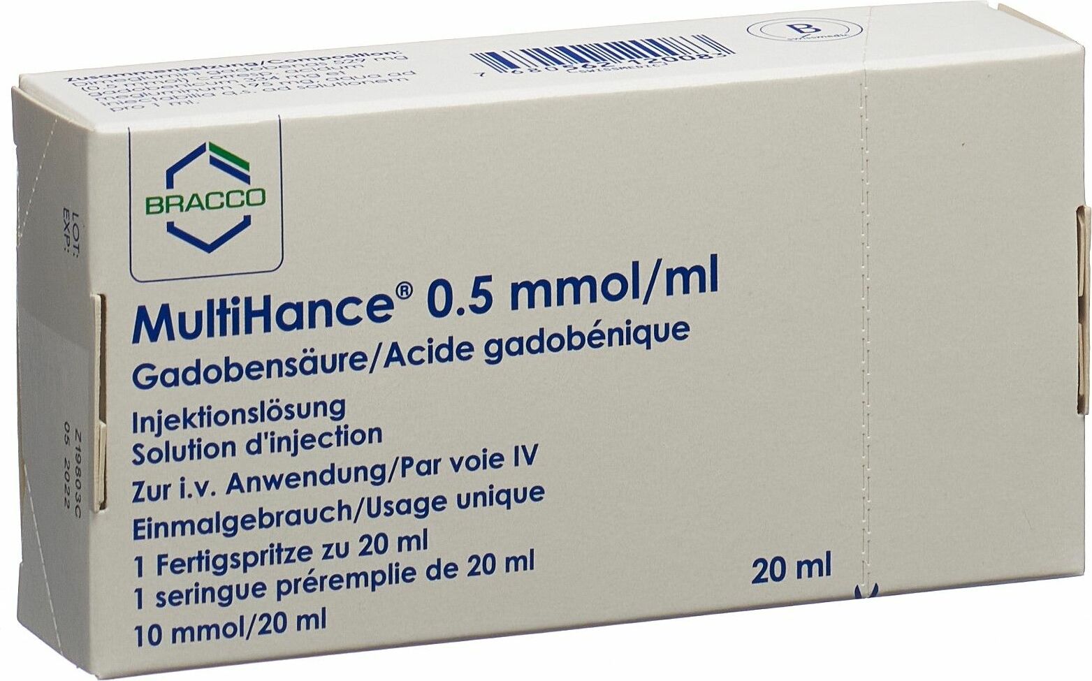 Multihance Injektionslösung 10.58g/20ml Fertigspritze 20ml in der Adler
