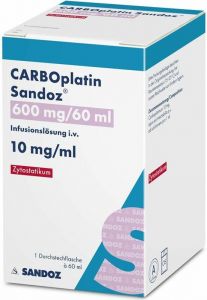 Produktbild von Carboplatin Sandoz Infusionslösung 600mg/60ml Durchstechflasche