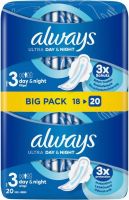 Produktbild von Always Ultra Binde Night mit Flügeln Bigpack 20 Stück