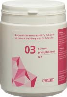 Produktbild von Phytomed Schüssler Nr. 3 Ferr Pho Tabletten D 12 500g