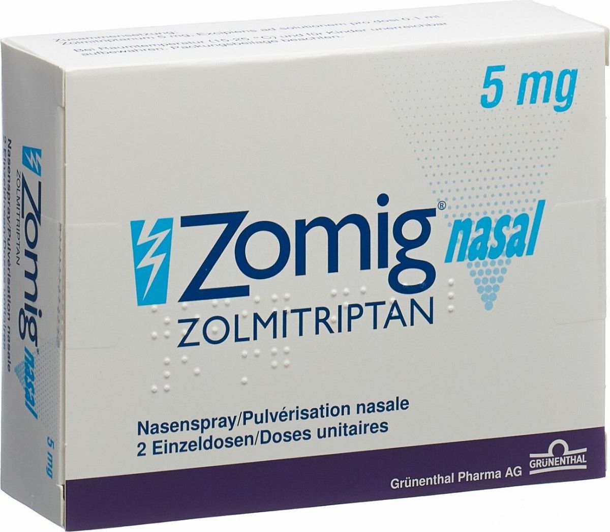 Zomig Nasal Nasenspray 5mg Monodosis 2 Stück in der Adler Apotheke