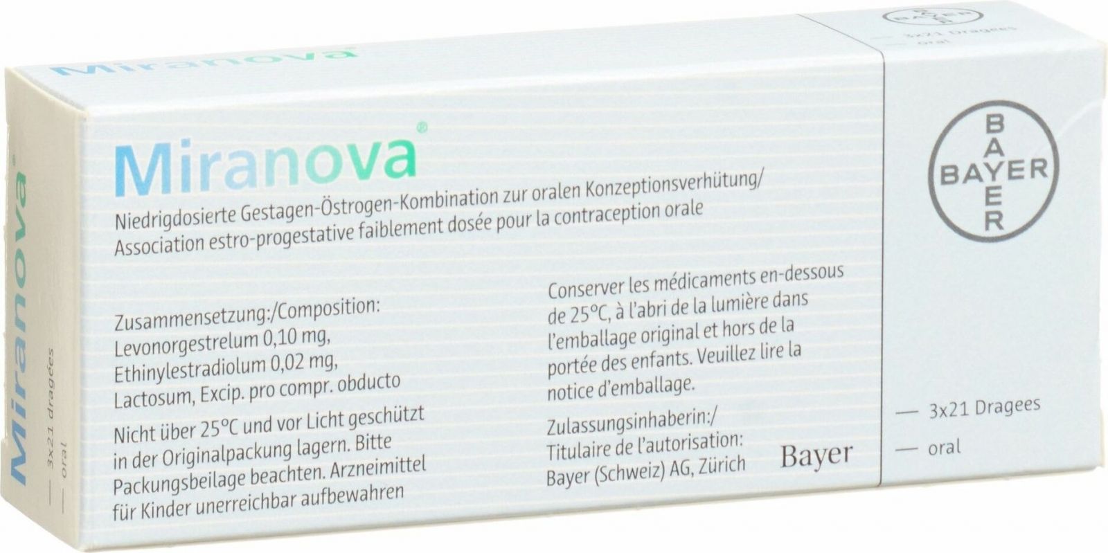 Miranova 3x21 Dragees in der Adler Apotheke