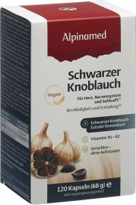 Produktbild von Alpinamed Schwarzer Knoblauch Kapseln 120 Stück