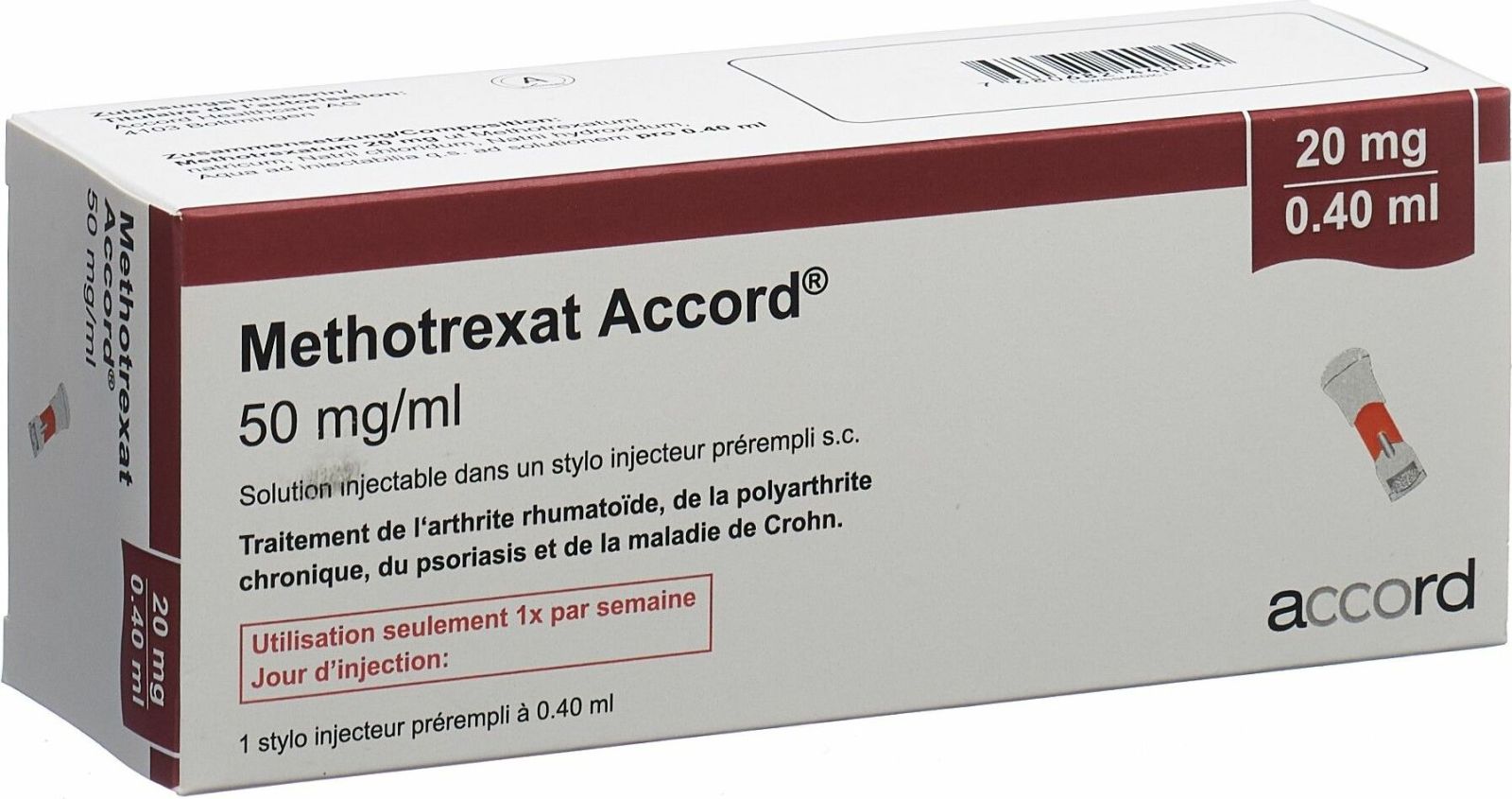 Methotrexat Accord 20Mg/0.4Ml Fertinj 0.4Ml In Der Adler Apotheke