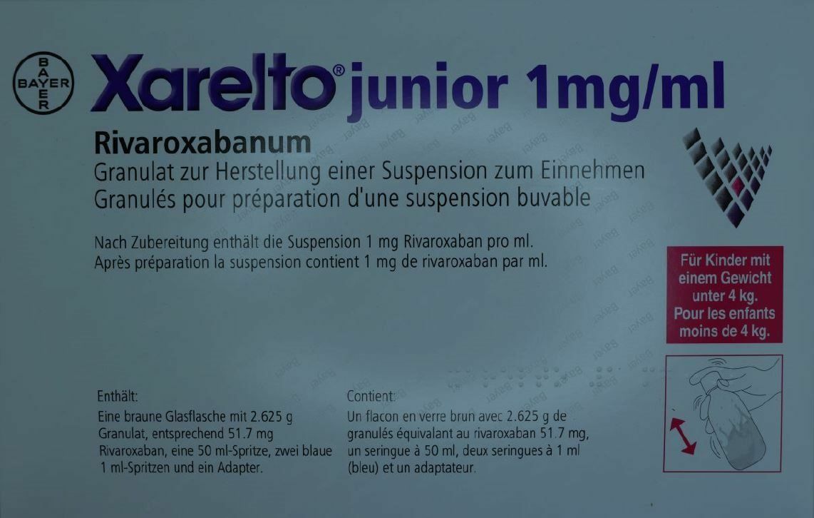 Xarelto Junior Granulat 1mg/ml für Kinder in der Adler Apotheke