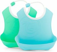 Image du produit Twistshake Lätzchen 4m+ Blue Green 2 Stück