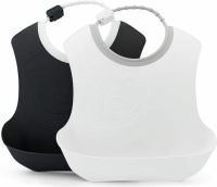 Image du produit Twistshake Lätzchen 4m+ Schwarz White 2 Stück