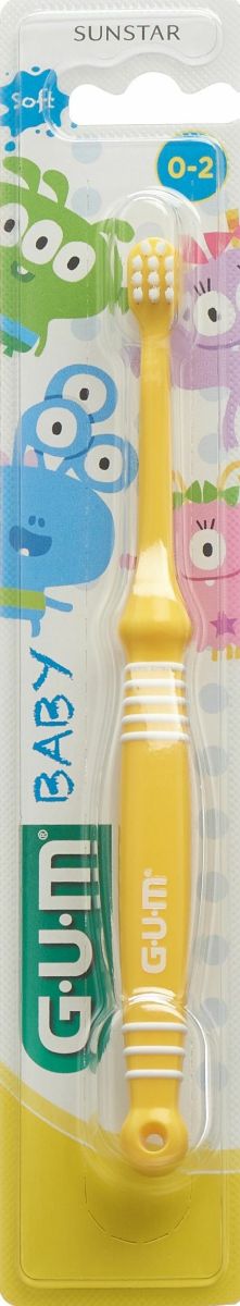 Gum Sunstar Brosse A Dents Pour Bebe 0 2 Ans Jaune In Der Adler Apotheke