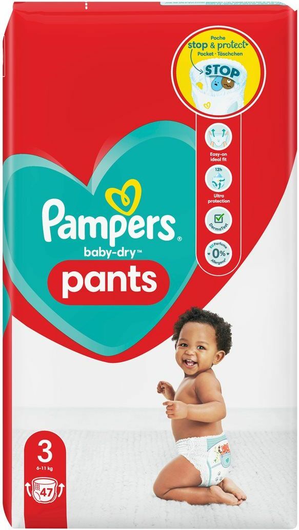 Tutor kop Stereotype Pampers Baby Dry Pants Grösse 3 6-11kg Mid Spar 47 Stück in der Adler  Apotheke