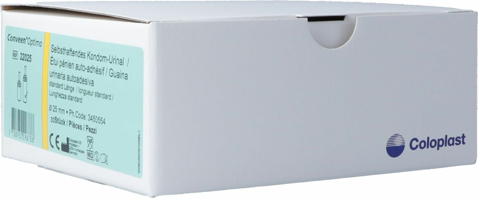 Conveen Optima KondomUrinal Selbsthaftend 25/79mm 8cm lang 30 Stück in der Adler Apotheke