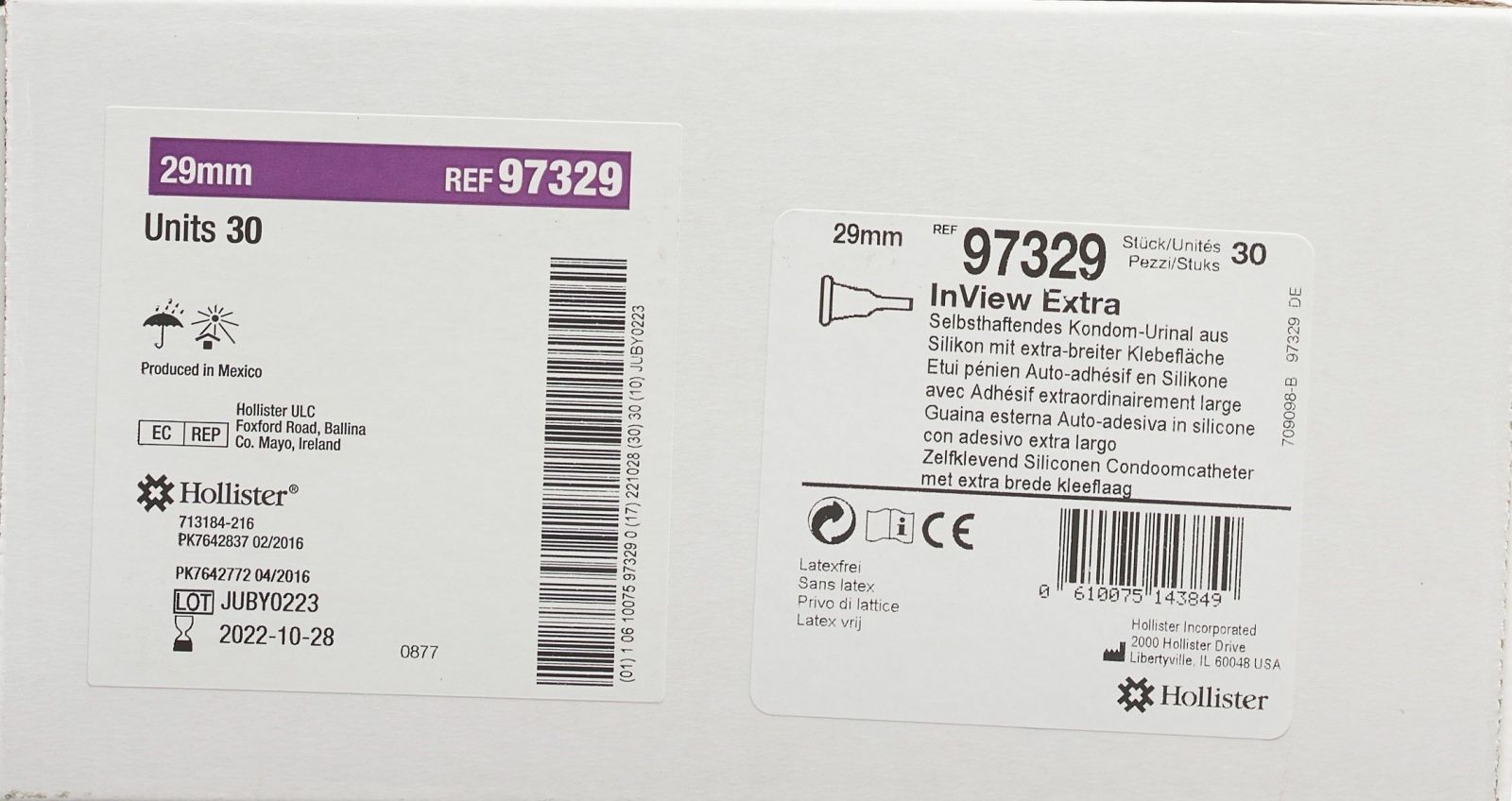 Hollister Inview Kondom Urinal 25mm Extra 30 Stück in der Adler Apotheke