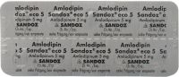 Produktbild von Amlodipin Sandoz Eco Tabletten 5mg 100 Stück
