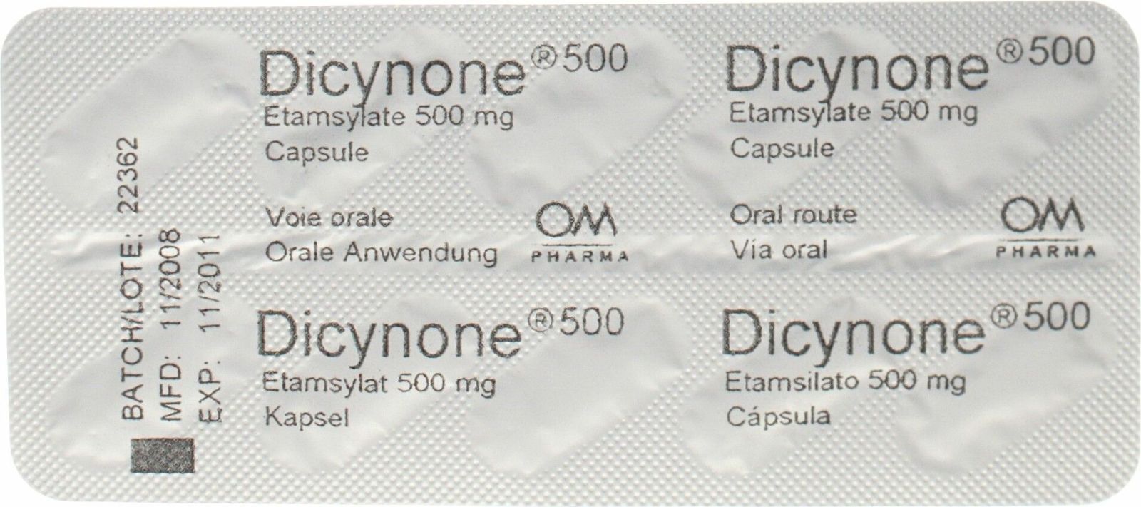 Dicynone Kapseln 500mg 20 Stück in der Adler Apotheke