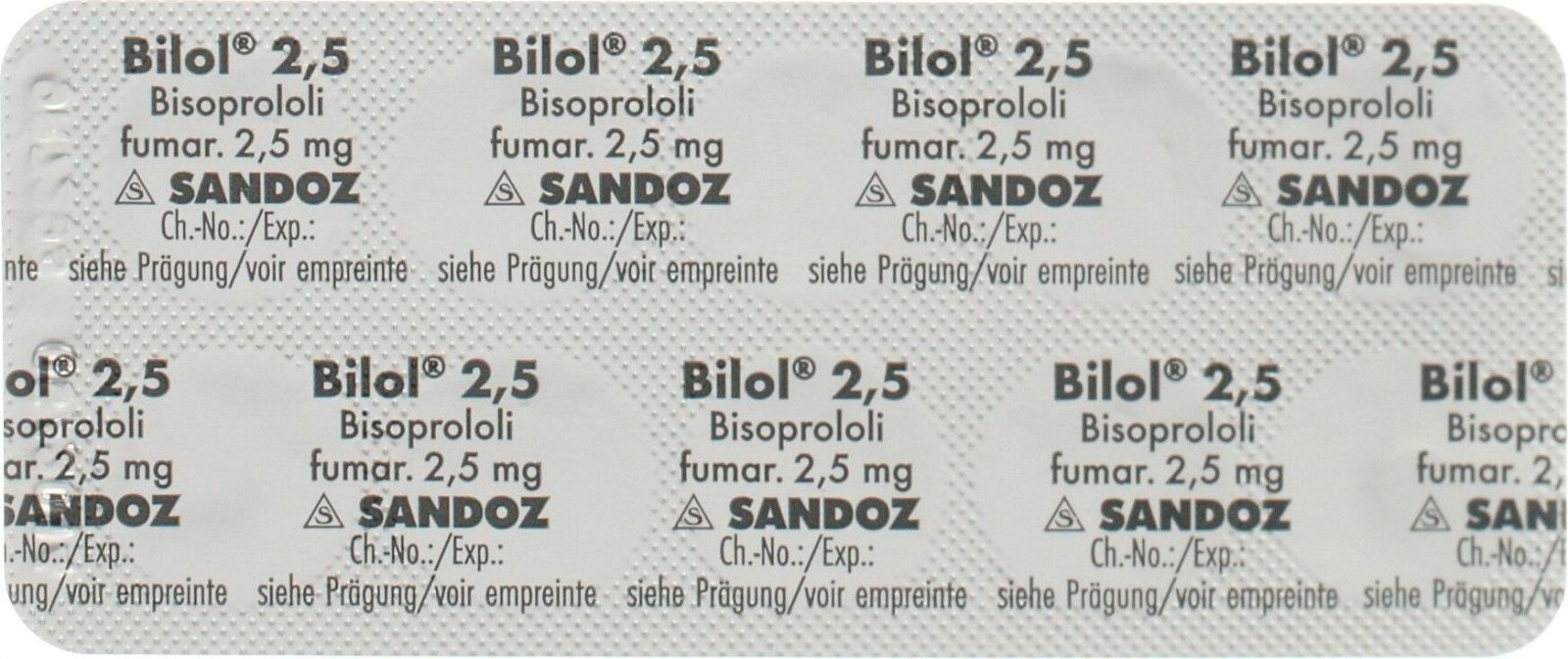 Bilol Filmtabletten 2.5mg 30 Stück in der Adler Apotheke
