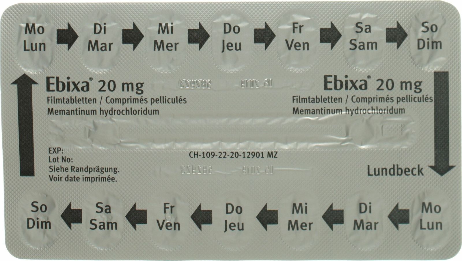 Ebixa Filmtabletten 20mg 98 Stück in der Adler Apotheke