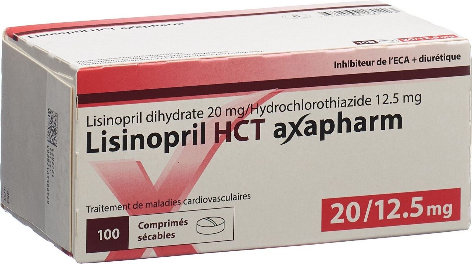 Lisinopril HCT Axapharm Tabletten 20/12.5mg 100 Stück in der Adler Apotheke