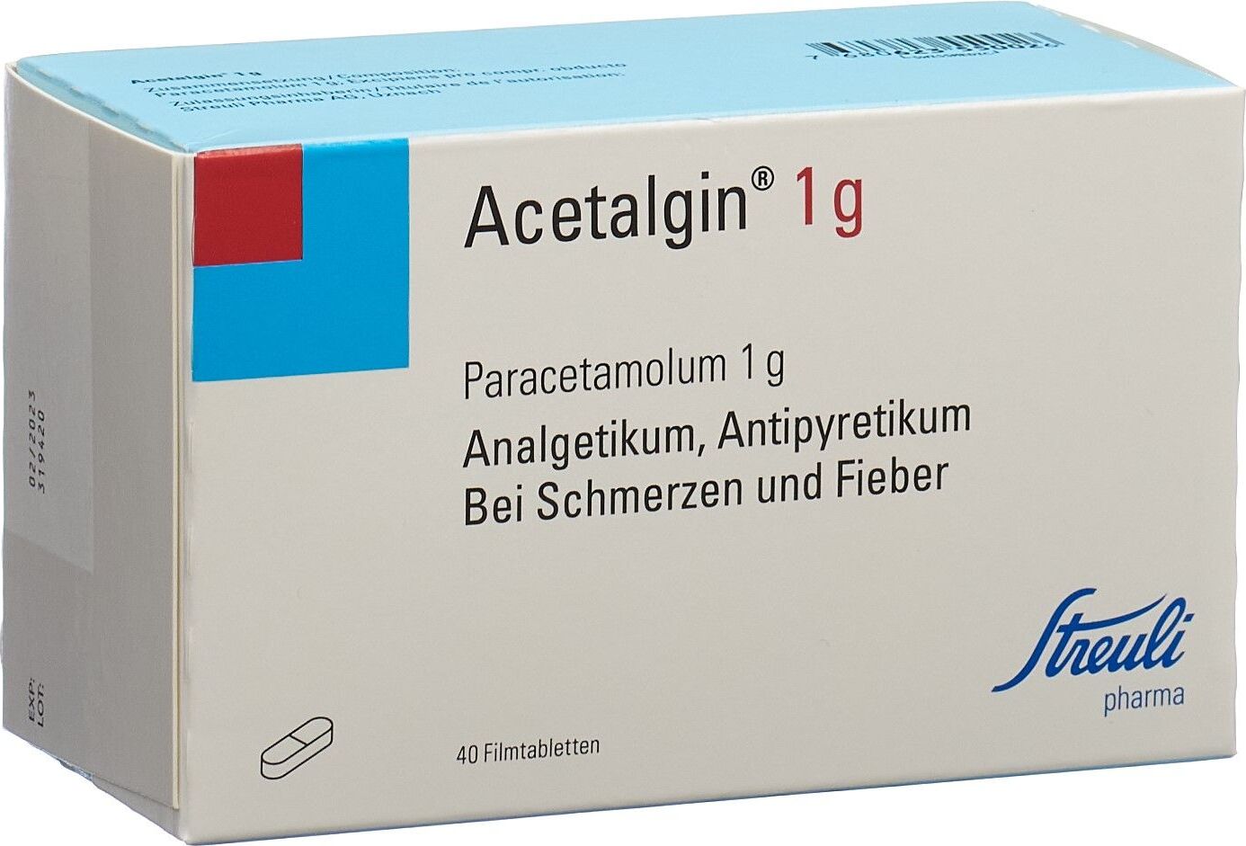 Acetalgin Filmtabletten 1g 40 Stück in der Adler Apotheke