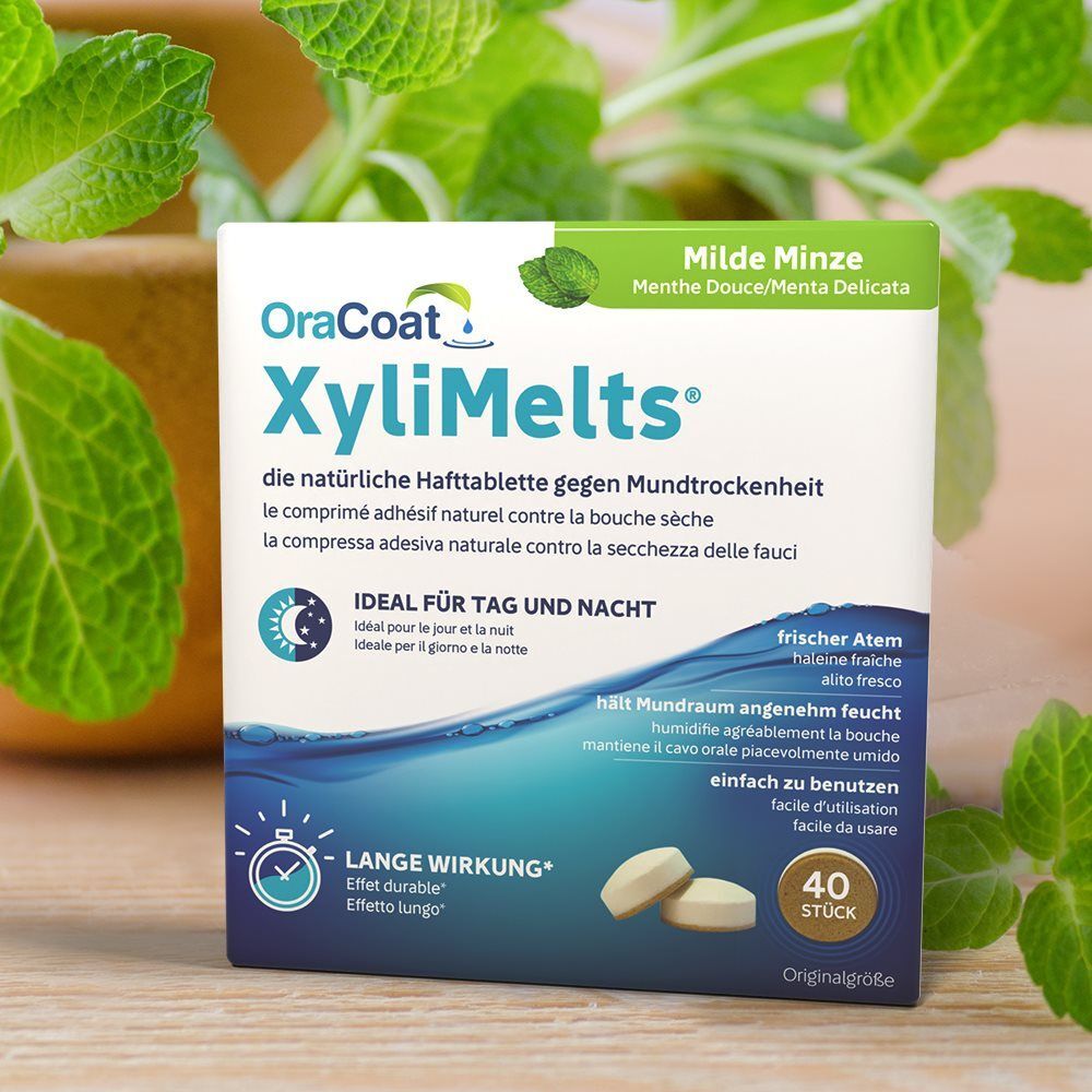 Xylimelts throat lozenges G Dry mouth 40 pieces in der Adler Apotheke