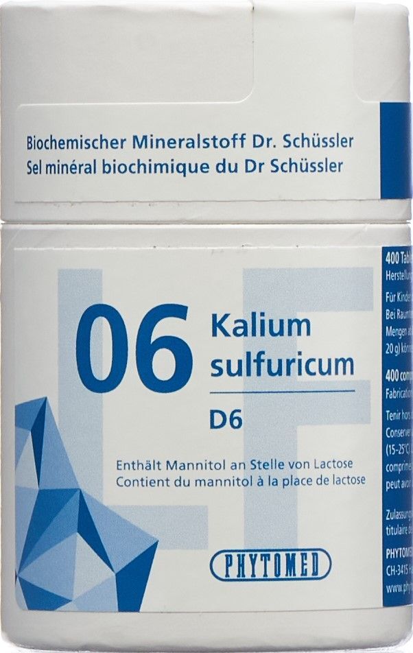 Phytomed Schüssler Nr. 6 Tabletten D 6 Lactosefrei 400 Stück in der ...