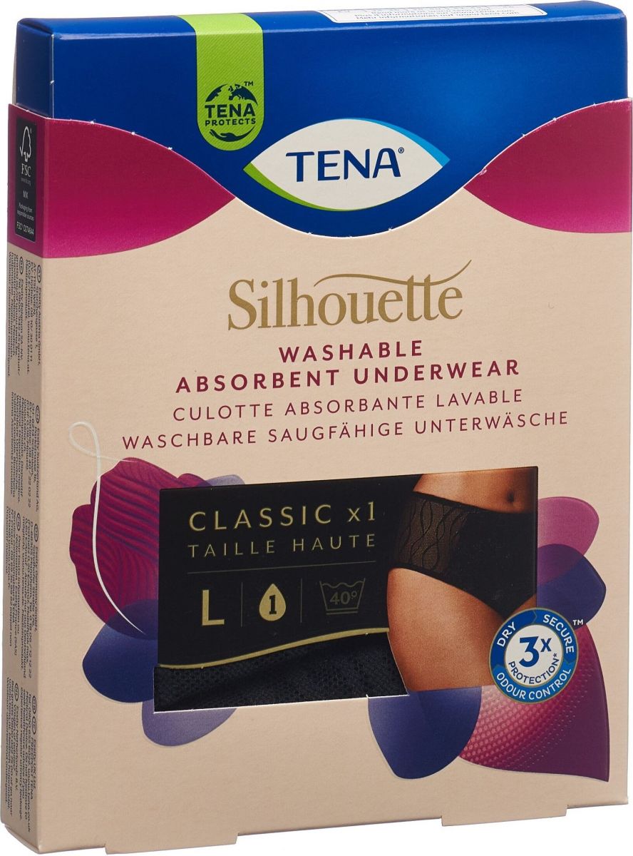 Tena Silhou Class Washable Underwear L Schwarz in der Adler Apotheke