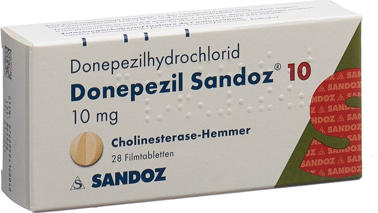 Donepezil Sandoz Filmtabletten 10mg 28 Stück in der Adler Apotheke Donepezil Sandoz Filmtabletten 10mg 28 Stück in der Adler Apotheke