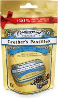 Image du produit Grethers Blackcurrant Pastilles sans sucre + 20g gratuits 100g
