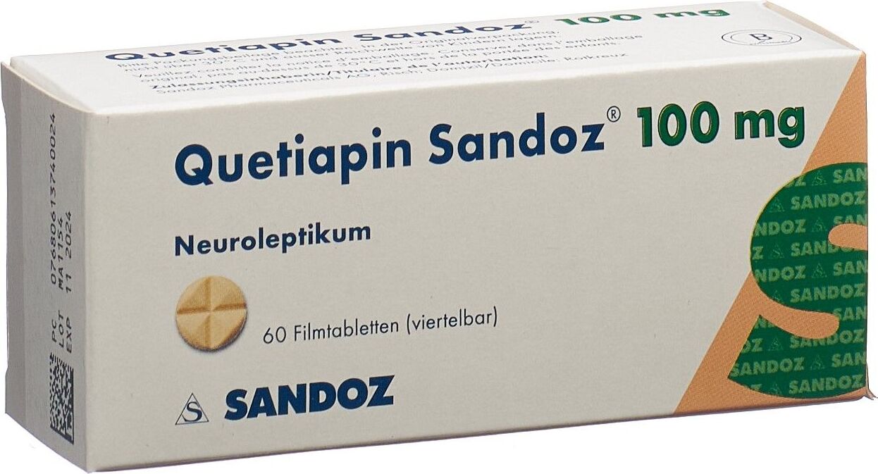 Quetiapin Sandoz Filmtabletten 100mg 60 Stück in der Adler Apotheke
