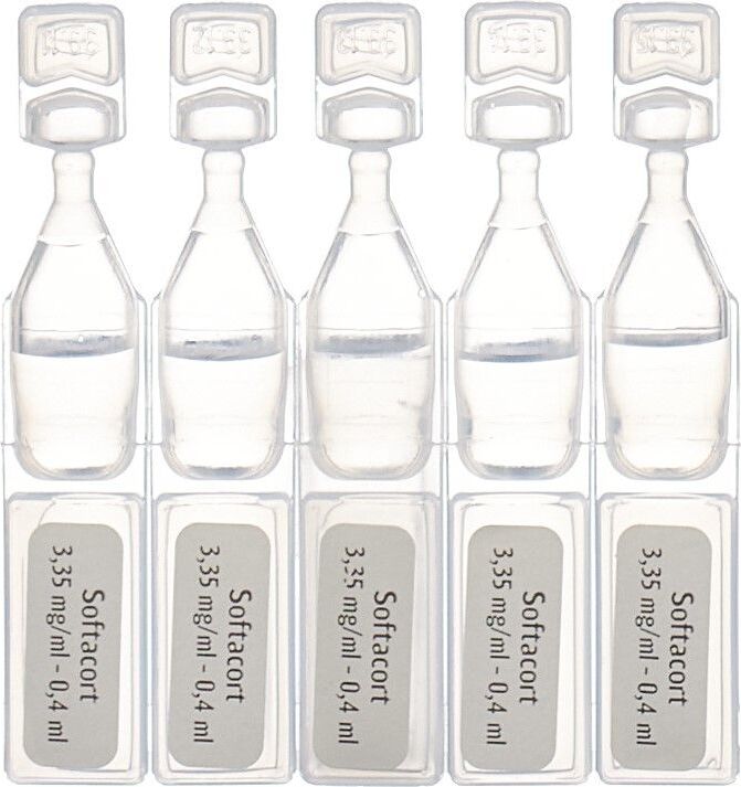 Softacort Augentropfen 3.35mg/ml 30 Monodosen 0.4ml in der Adler Apotheke