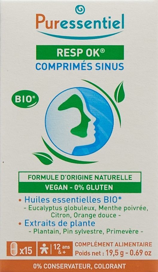 Puressentiel Atemwege Tabletten Sinus Dose 15 Stück in der Adler Apotheke