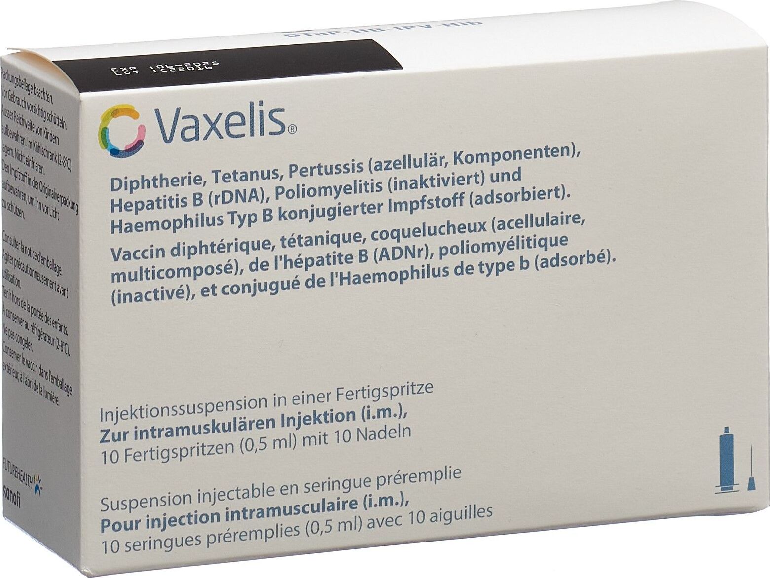 Vaxelis Inj Susp Mit 1 Nadel 10 Fertspr 0.5 Ml in der Adler Apotheke