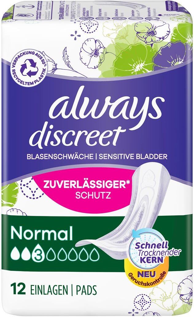 Always Discreet Inkontinenz Normal Neu 12 Stück in der Adler Apotheke