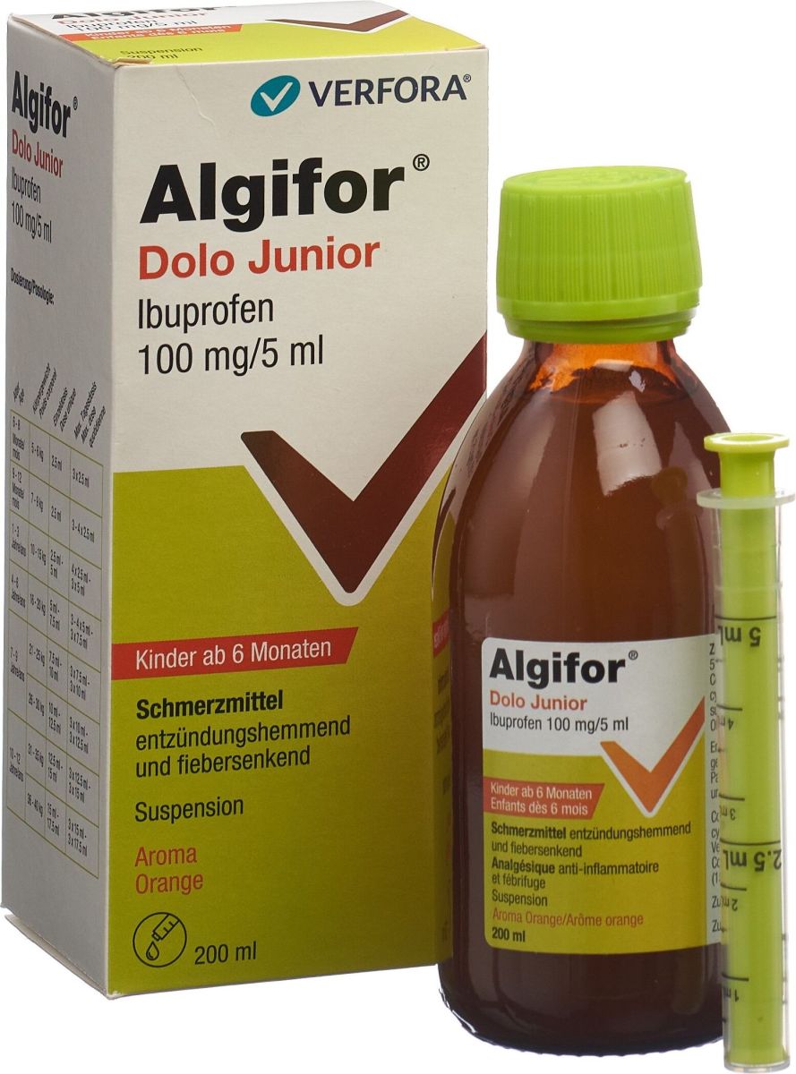 Algifor Dolo Junior Suspension 100mg/5ml 200ml in der Adler Apotheke