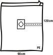 Produktbild von Foliodrape Lochtuch 60x75cm Pe 40 Stück