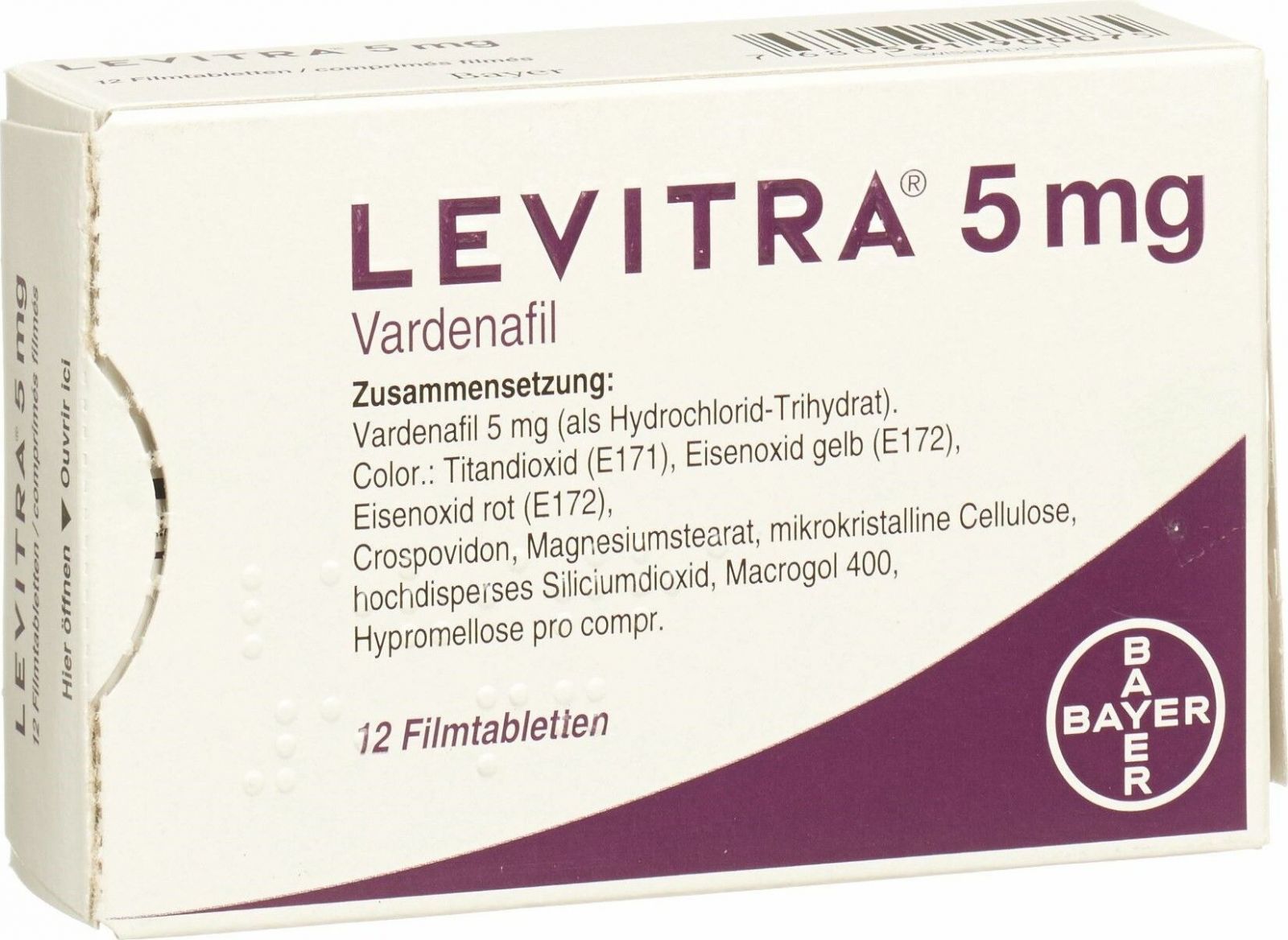 Levitra Filmtabletten 5mg 12 Stück in der Adler Apotheke