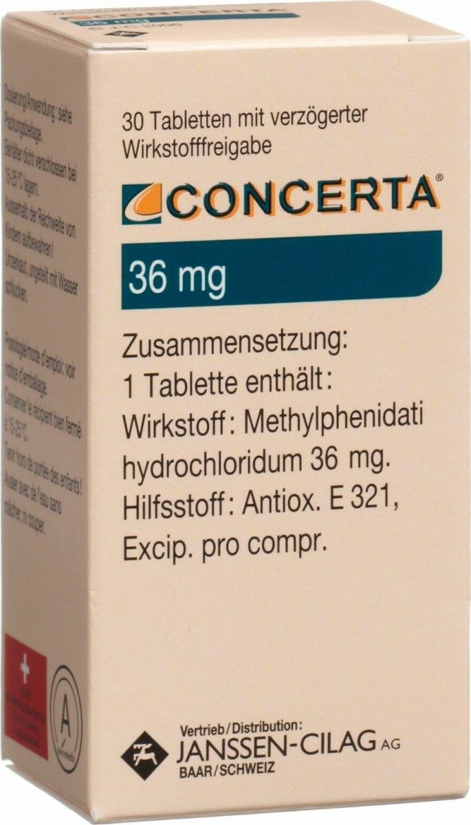 Concerta Tabletten 36mg 30 Stück in der Adler Apotheke