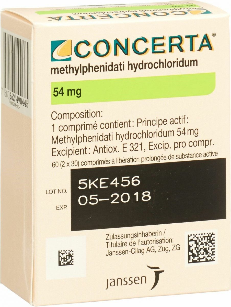Concerta Tabletten 54mg 60 Stück in der Adler Apotheke